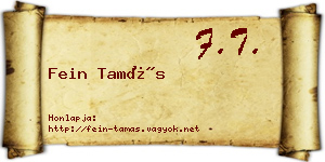 Fein Tamás névjegykártya